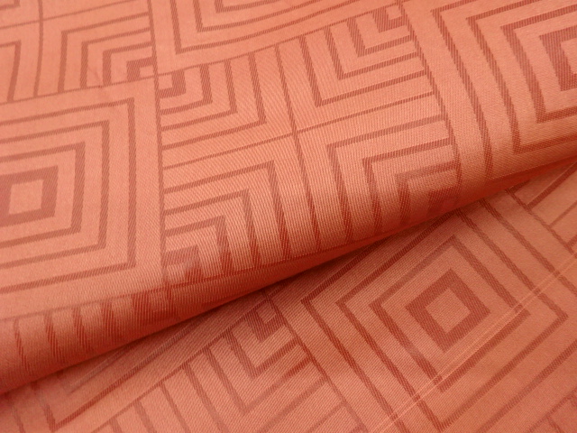  市松に子持ち色紙模様織出し名古屋帯